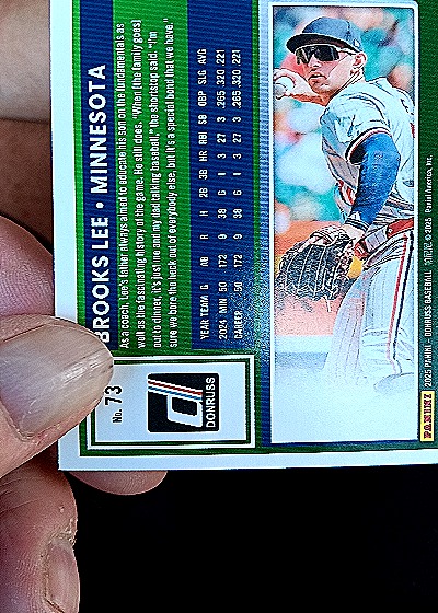 2025 Donruss #73 Brooks Lee — back