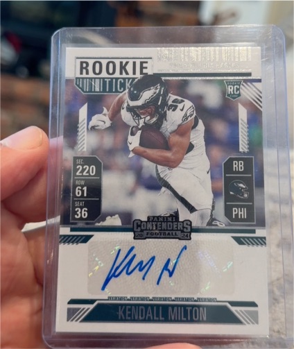 2024 Panini Contenders Football Rookie Ticket #177 Kendall Milton — front