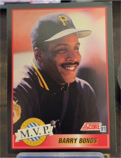 1991 Score #876 Barry Bonds — front
