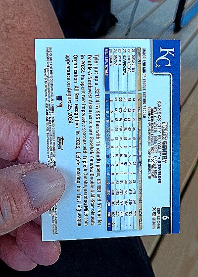 2025 Topps Series 1 #6 Tyler Gentry — back