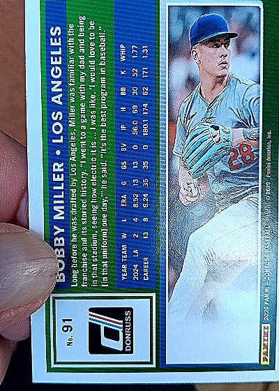 2025 Panini Donruss #91 Bobby Miller — back