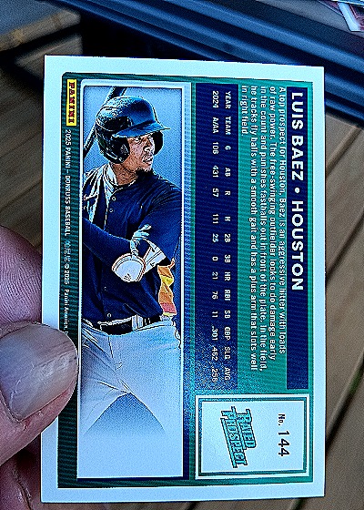 2025 Donruss #144 Luis Baez — back
