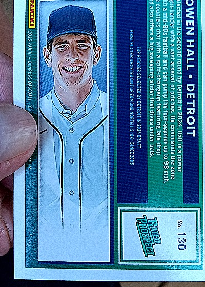 2025 Donruss #130 Owen Hall — back