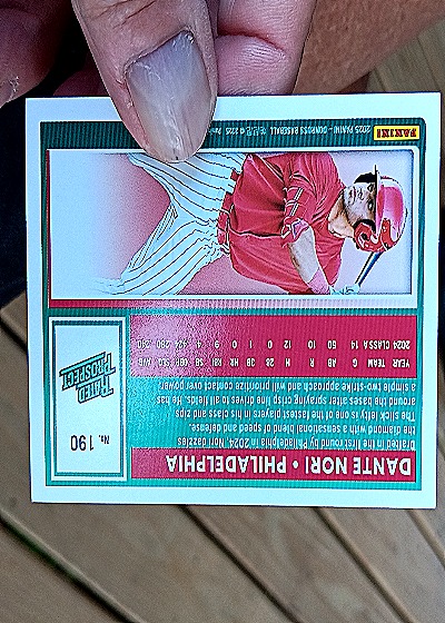 2021 Donruss Rated Prospect #190 Dante Nori — back