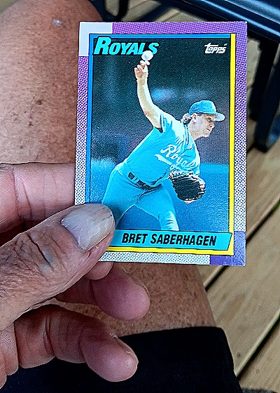 1990 Topps #350 Bret Saberhagen — front