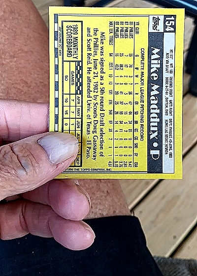 1981 Topps #154 Mike Maddux — back