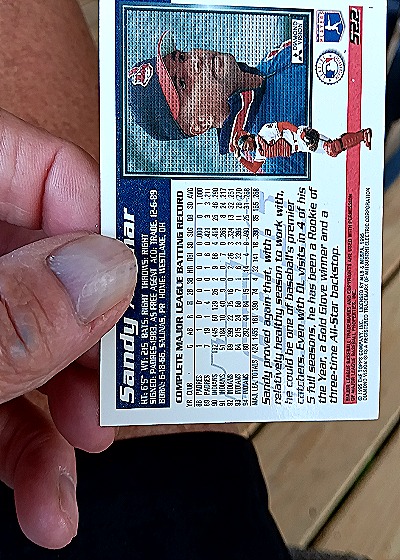 1995 Topps #522 Sandy Alomar Jr. — back