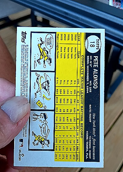 2024 Topps Archives #18 Pete Alonso — back