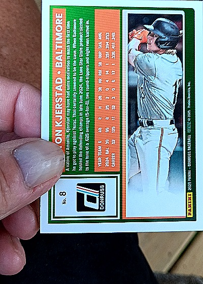 1983 Donruss #8 Don Kjerstad — back