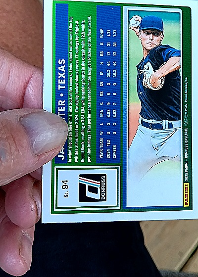 2025 Donruss Optic #94 Jack Leiter — back