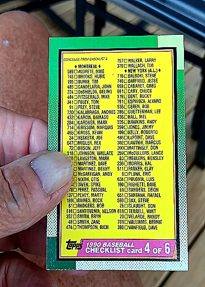 1990 Topps Checklist #526 — front