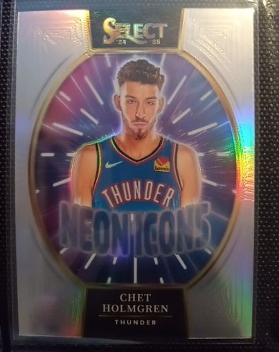 2024-25 Panini Select #17 Chet Holmgren Neon Icons Silver Prizm — front