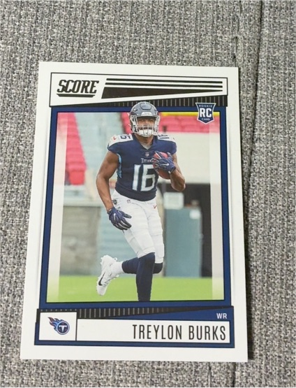 2022 Panini Score #380 Treylon Burks Rookie Tennessee Titans — front