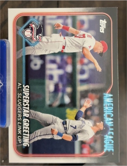 2024 Topps #413 Superstar Greeting Bobby Witt Jr. / Mike Trout — front