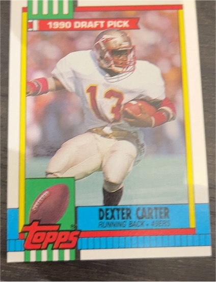 1990 Topps #6 Dexter Carter — front