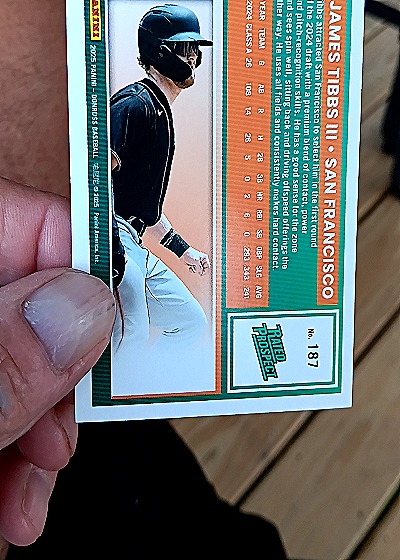 2025 Donruss #187 James Tibbs III — back