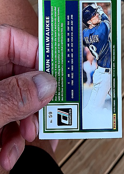 2025 Donruss #59 Ryan Braun — back