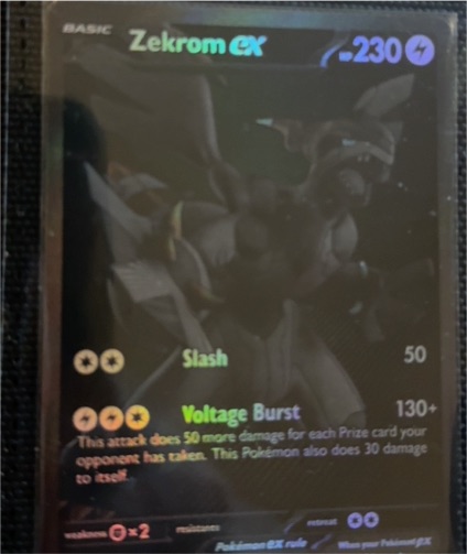 2025 Pokémon Black Bolt #172 Zekrom EX — front