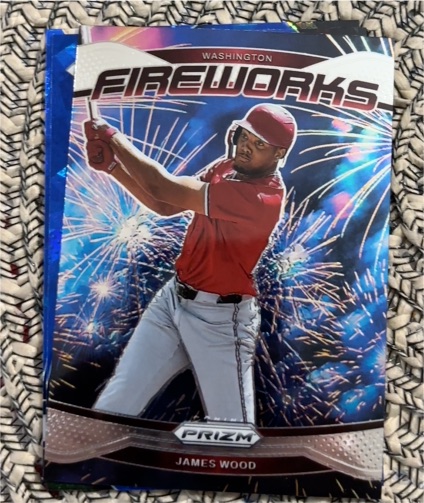 2025 Panini Prizm #19 James Wood Fireworks — front