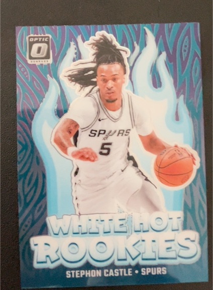 2024-25 Donruss Optic #6 Stephon Castle White Hot Rookies — front