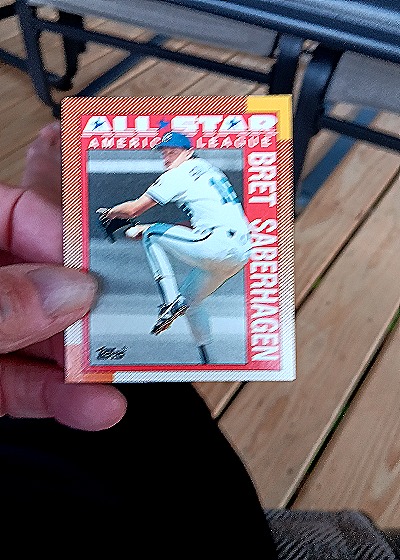 1990 Topps #393 Bret Saberhagen A.L. All-Star — front