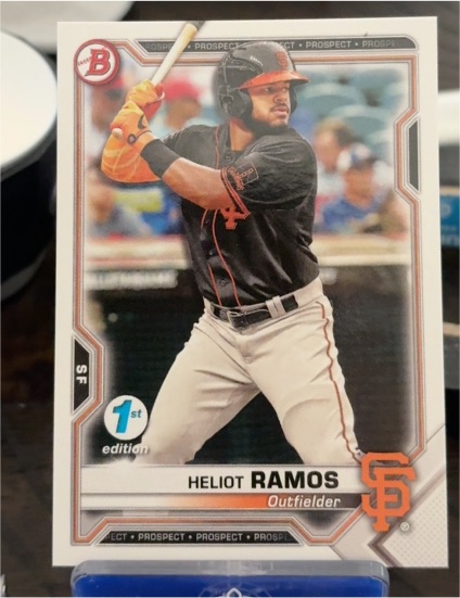 2021 Bowman 1st Edition #BFE-69 Heliot Ramos — front