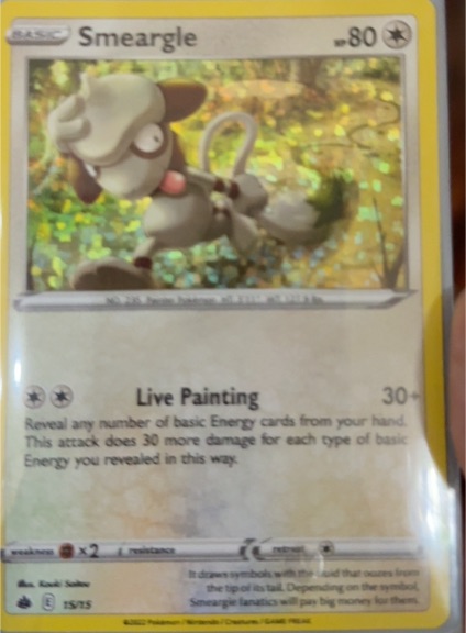 2022 Pokémon McDonald's Promos #15 Smeargle — front
