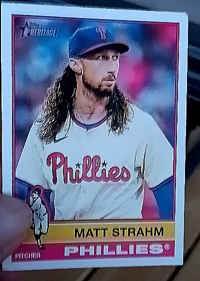 2025 Topps Heritage #7 Matt Strahm — front