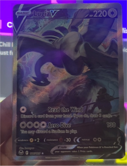 2022 Pokémon Sword & Shield Silver Tempest #186 Lugia V — front