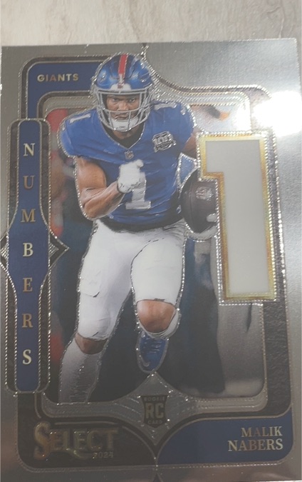 2024 Panini Select #5 Malik Nabers Select Numbers Rookie Card — front