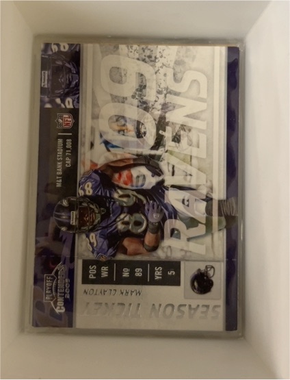 2009 Playoff Contenders Playoff Ticket #9 Mark Clayton — front
