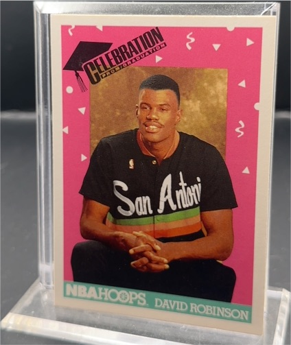 1991-92 NBA Hoops #327 David Robinson San Antonio Spurs Celebration — front