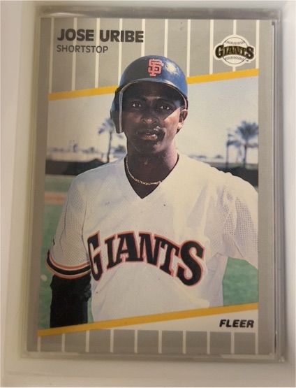 1989 Fleer #345 Jose Uribe — front