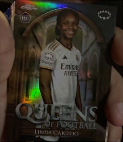 2023-24 Topps Chrome UEFA Women's Queens of Football #QF-9 Linda Caicedo — front