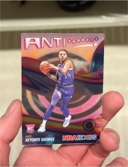 2023-24 Panini NBA Hoops Premium Stock #15 Keyonte George Anti Gravity Rookie Card — front