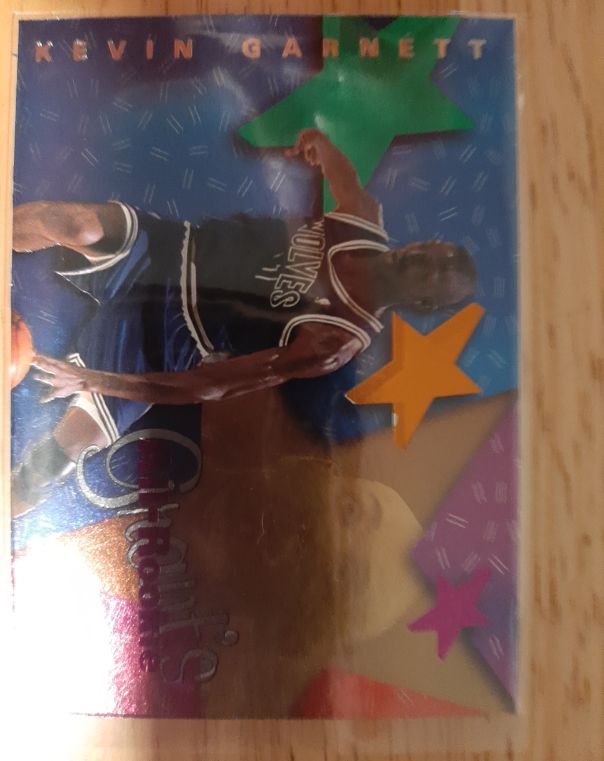 1995-96 NBA Hoops Grant's All-Rookies #AR6 Kevin Garnett — front