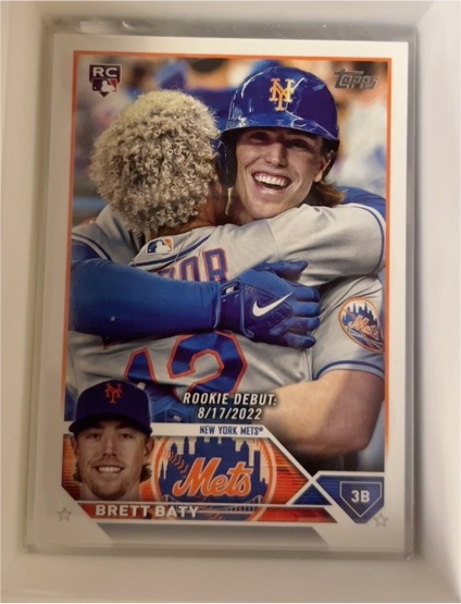 2023 Topps Update #US158 Brett Baty Rookie Debut — front