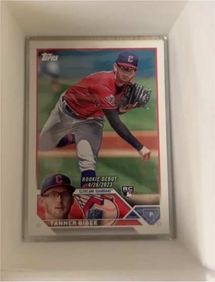 2023 Topps Update Series #US107 Tanner Bibee RC Cleveland Guardians — front