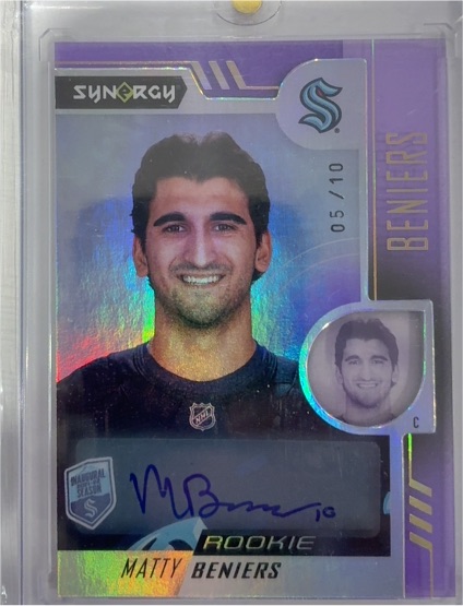 2022-23 Upper Deck Synergy Rookie Portraits Purple #RP-BE Matty Beniers — front