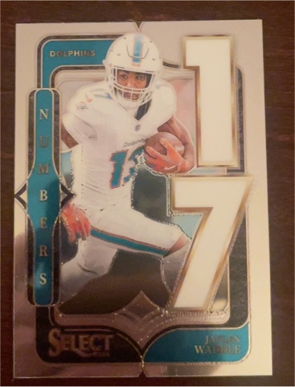 2024 Panini Select Numbers #21 Jaylen Waddle — front