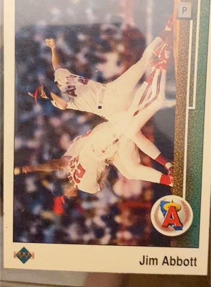1989 Upper Deck #755 Jim Abbott — front
