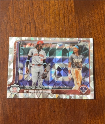 2025 Topps Series 2 #639 Think Fast! NL Speed Demons United Elly De La Cruz / C.J. Abrams — front