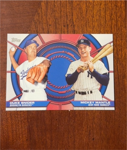 2025 Topps Series 2 Dynamic Duos #DD-13 Duke Snider / Mickey Mantle — front