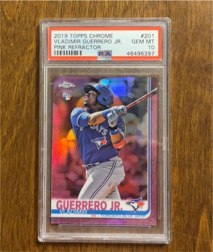 2019 Topps Chrome #201 Vladimir Guerrero Jr. Pink Refractor — front