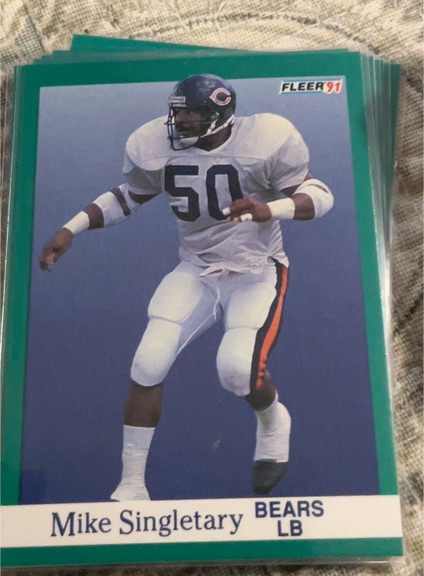 1991 Fleer #225 Mike Singletary — front