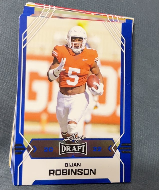 2022 Leaf Draft #01 Bijan Robinson — front