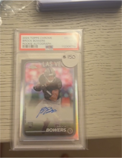 2024 Topps Chrome #RA-BBO Brock Bowers Rookie Autograph — front