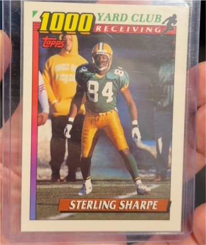 1991 Topps #10 Sterling Sharpe 1000 Yard Club — front
