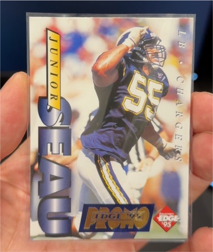 1995 Collector's Edge #3 Junior Seau National Promos — front