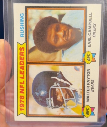 1979 Topps #3 1978 NFL Leaders: Rushing Walter Payton / Earl Campbell — front